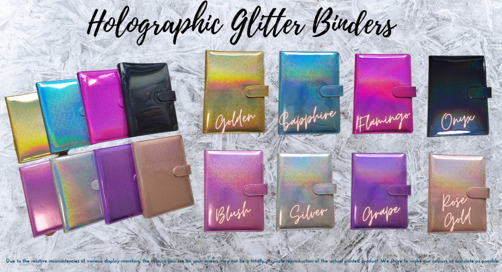 Binders : Glitter Holographic Binders