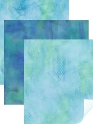 Cc-ptnd-iron-on-3sht-am ba32 2004916 : Cricut Patterned Iron : On 30X48Cm 3 : Sheet Sampler (Natalie Malan Aquamarine) (Maker / Explore)