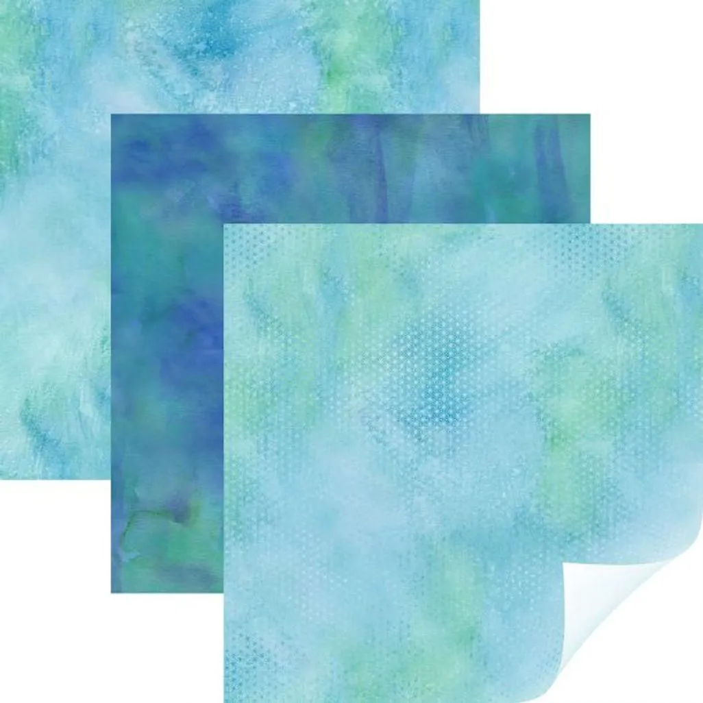 2004916 : Cricut Patterned Iron : On 30X48Cm 3 : Sheet Sampler (Natalie Malan Aquamarine) (Maker / Explore)