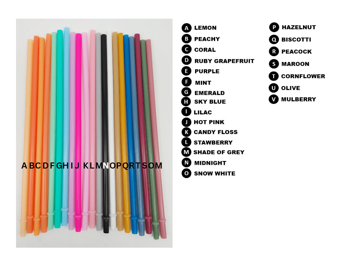 Consumables : Replacement Straws for 16oz Matte Pastel Acrylic Skinny Tumblers