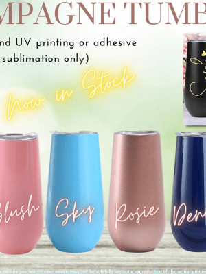 6oz Coloured Champagne Tumblers