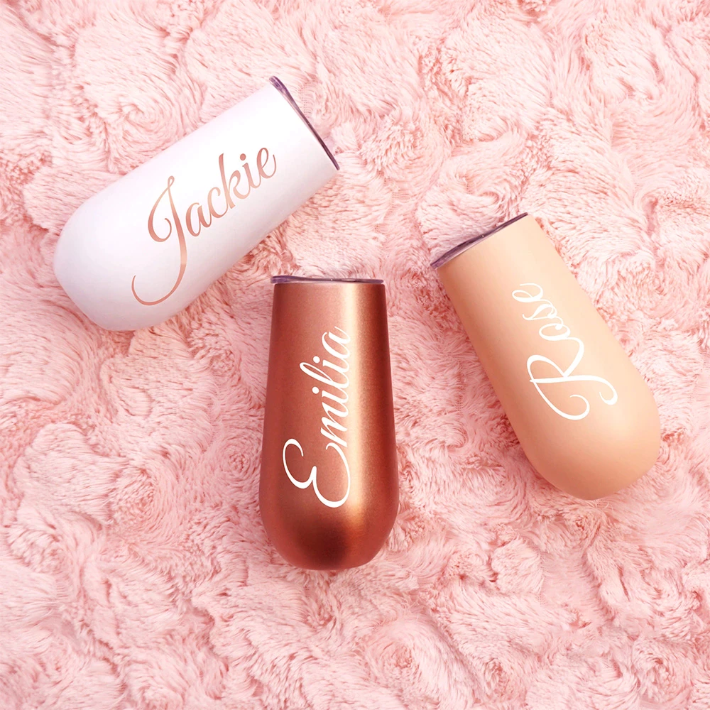 6oz Coloured Champagne Tumblers