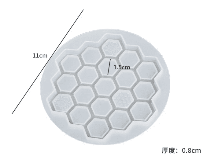 Resin & Epoxy : Bee Honeycomb Silicone Coaster Set