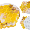Resin & Epoxy : Bee Honeycomb Silicone Coaster Set
