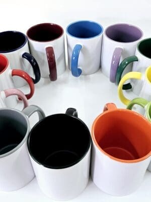 11OZ 2-TONED MUGS Sublimation Blanks : 2 Toned 11oz Mugs