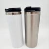 Sublimation Blanks : 420ml Travel Tumbler (White & Silver)