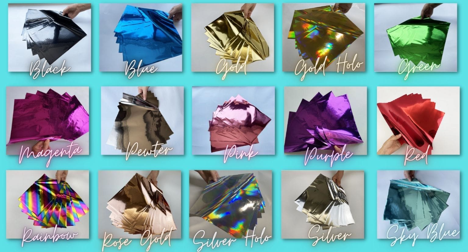 Arts & Crafts : Hot Stamping Foil for Lazer Tonner & Textile (A4, Packs of 5)