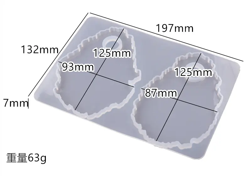 Irregular Silicone Mould Nails4 Resin & Epoxy : Irregular silicone mould to show case finger nails or use as a makeup mixing palette