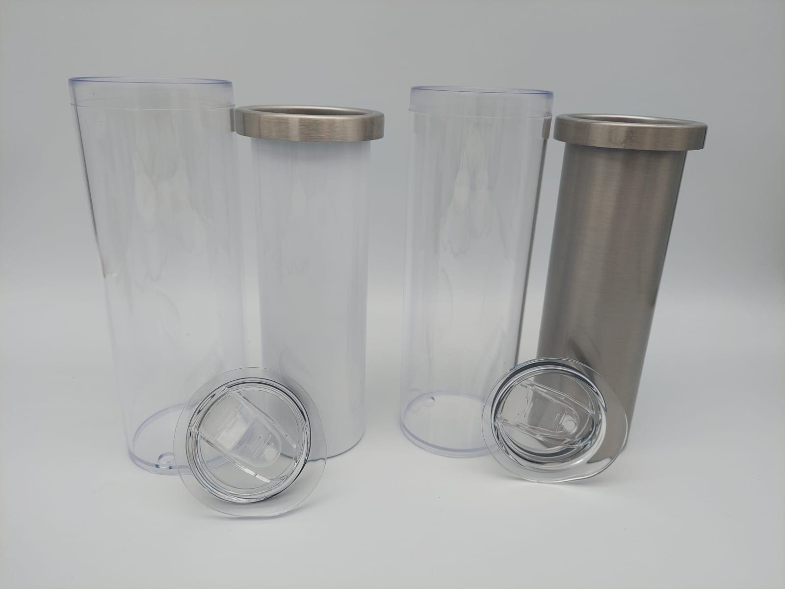 Sublimation Blanks : 20oz Steel Straight Sublimation Storyboard Snowglobe Tumbler with pre-drilled hole