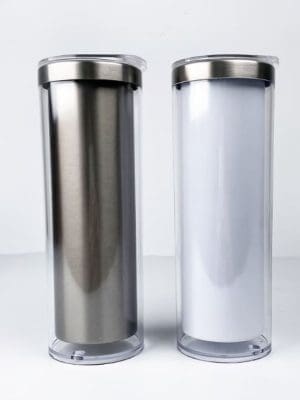 SnowGlobeSubTumbler4 Sublimation Blanks : 20oz Steel Straight Sublimation Storyboard Snowglobe Tumbler with pre-drilled hole