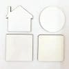 Laser Sublimation Blanks : Super Glossy 3mm Single Sided COASTERS Sublimation MDF (House, Apple, Circle, Square Sharp, Square Rounded, Heart)