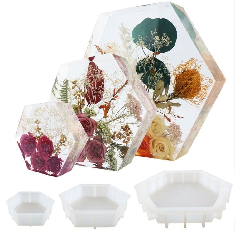 Resin & Epoxy : Hexagon Moulds