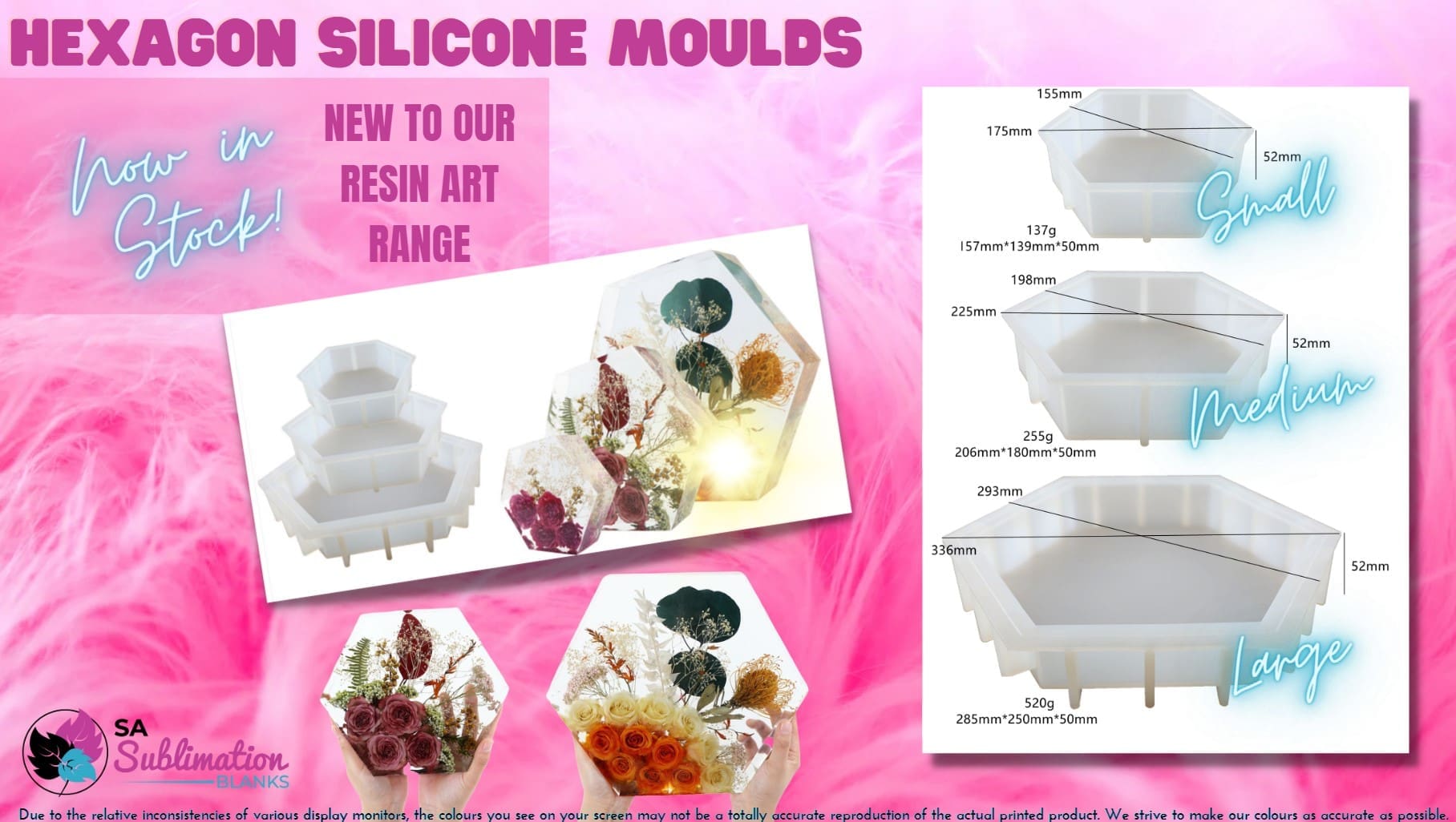 Resin & Epoxy : Hexagon Moulds