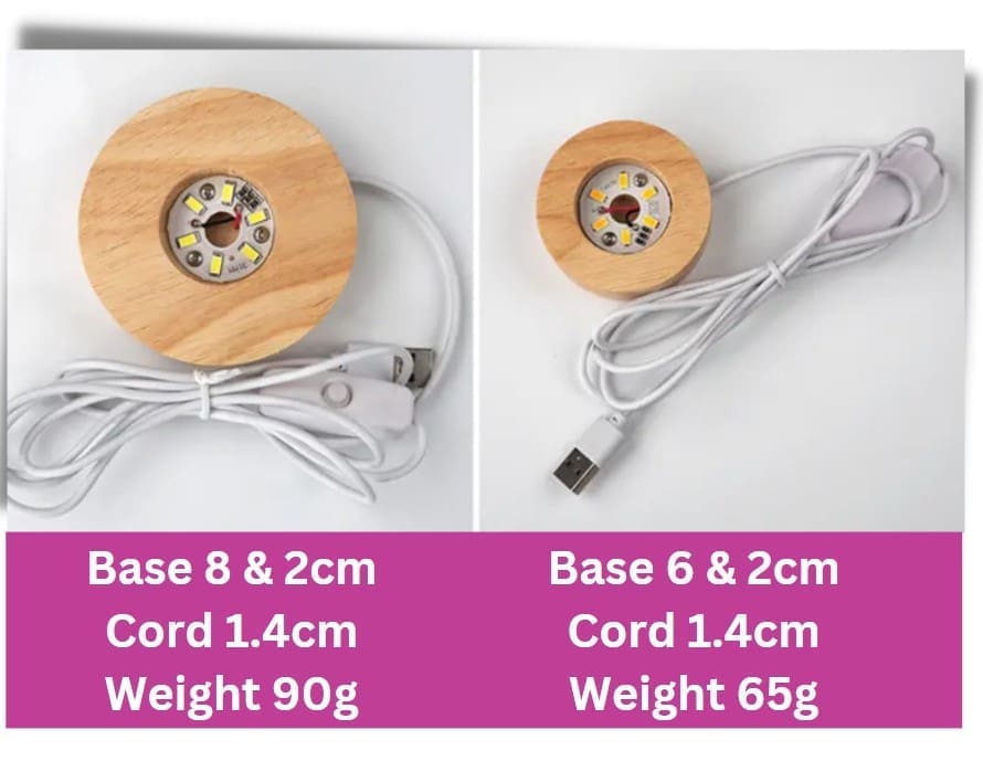 Resin & Epoxy : Wooden Base Round Lights