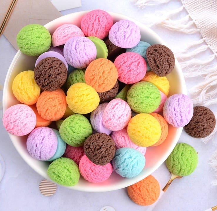 Resin Supplies : Fake Mini Ice-Cream Scoops