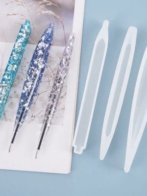 Resin & Epoxy : 3 Piece Silicone Pen Moulds