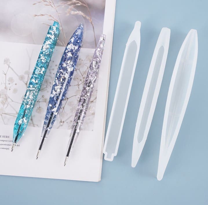 Resin & Epoxy : 3 Piece Silicone Pen Moulds