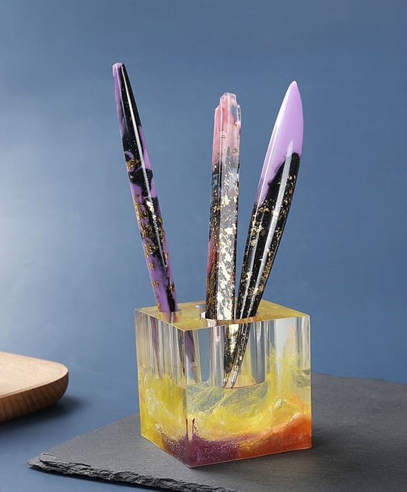 Resin & Epoxy : 3 Piece Silicone Pen Moulds