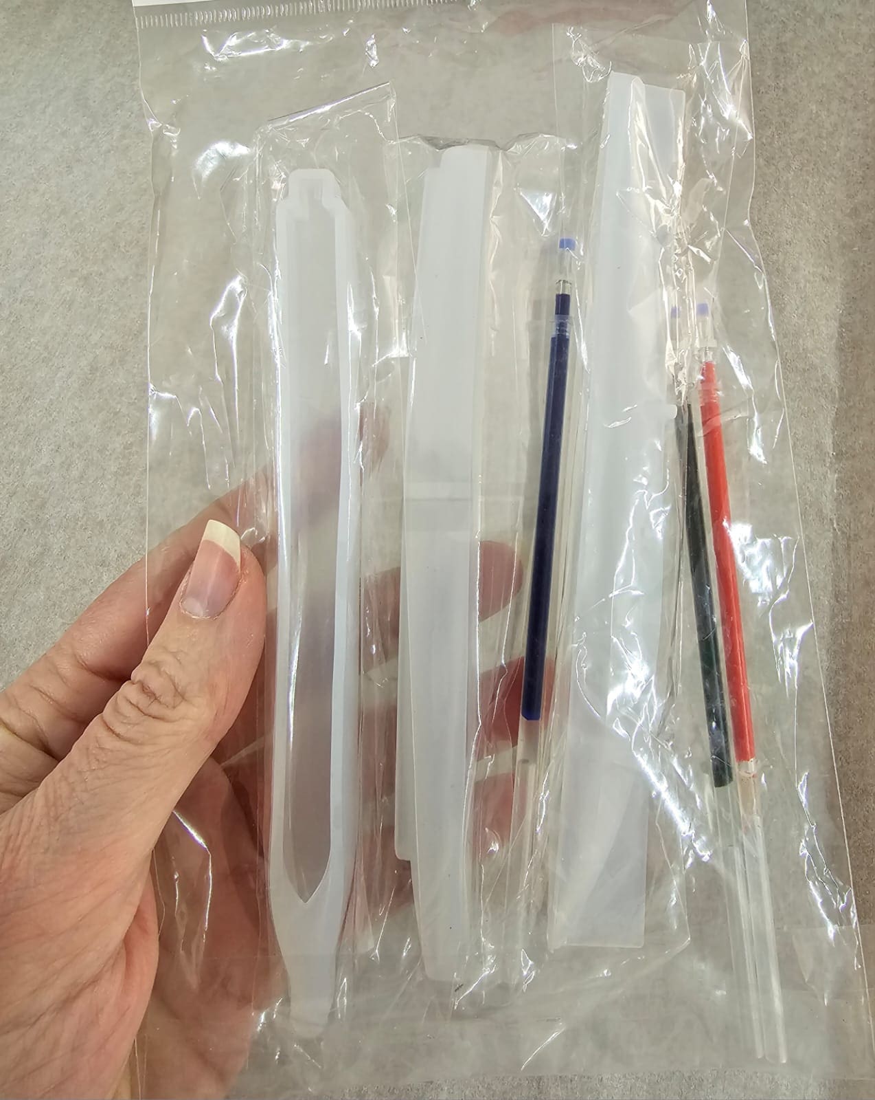 Resin & Epoxy : 3 Piece Silicone Pen Moulds