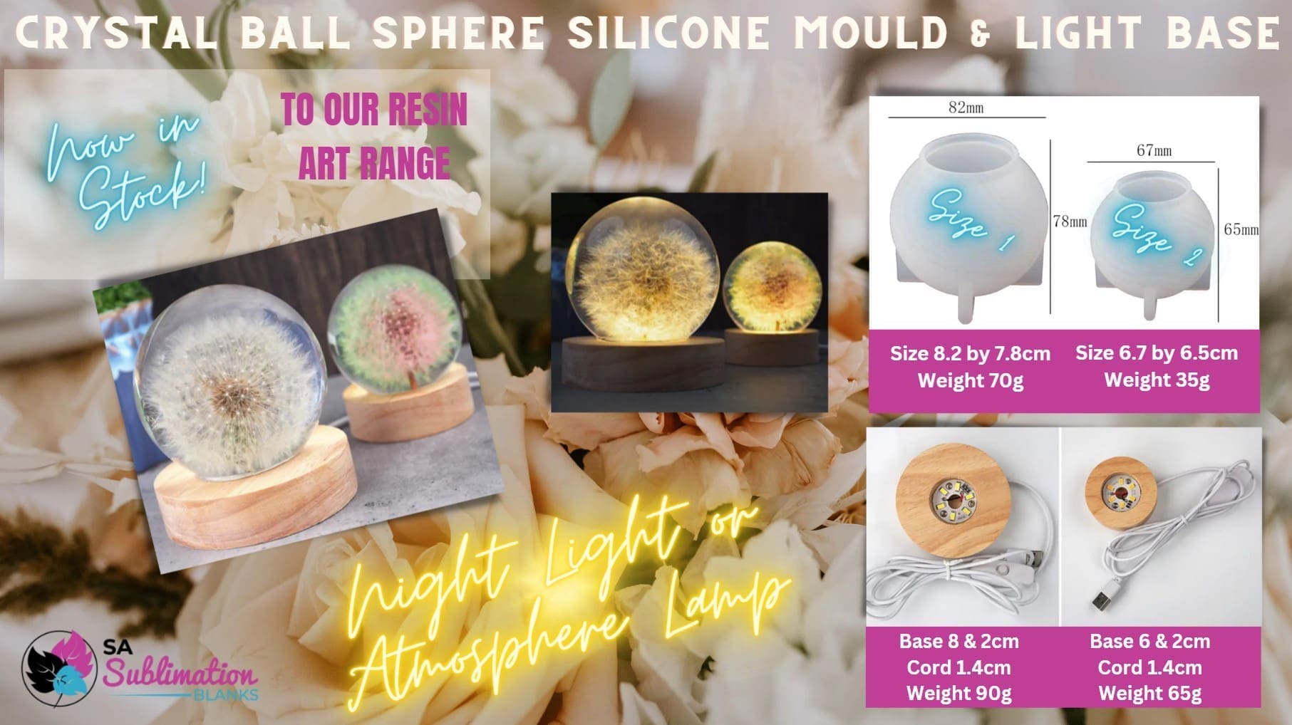 Resin & Epoxy : Sphere Silicone Moulds