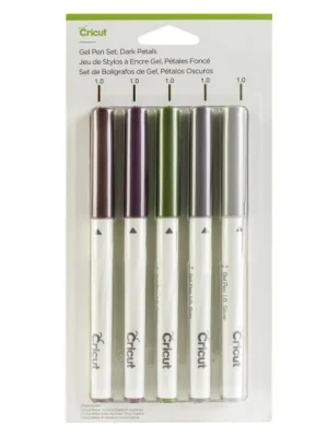 2004593 : Cricut Gel Pen Set : Metallic Dark Petals (5 Ct) (Maker / Explore)