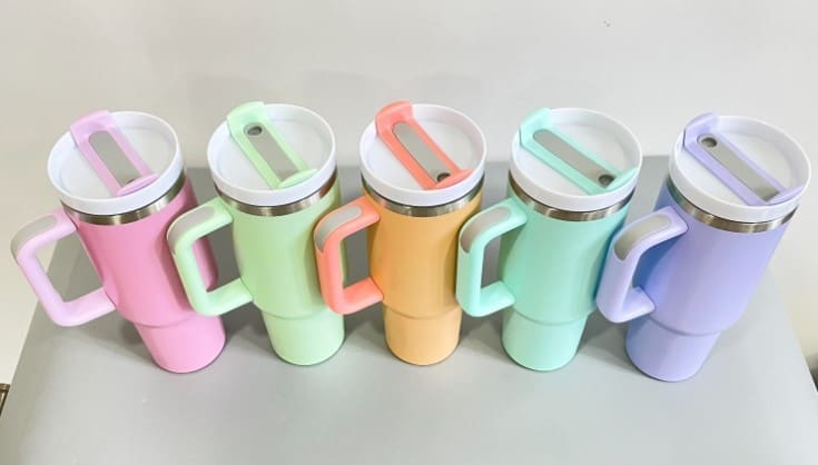 Sublimation Blanks : 40oz Macaron Tumblers (Stanley Dupe)