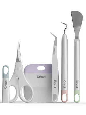 2006695 : Cricut Basic Tool Set : 5 : Piece Set Includes Essential Tools You Need To Lift : Snip : Burnish : And Weed