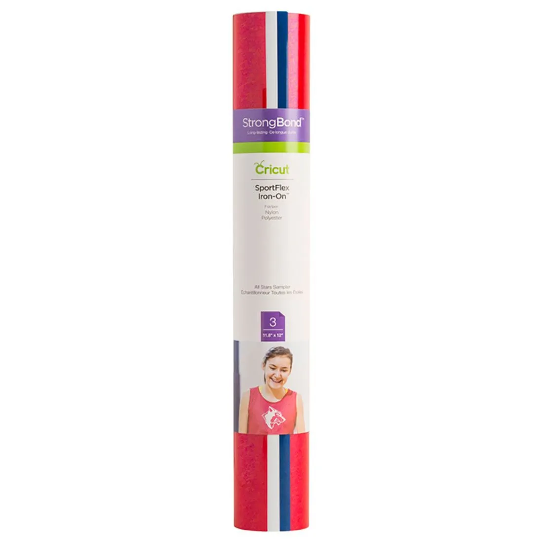 2004564 - Cricut Sportflex Iron-On 29X30cm 3-Sheet Sampler (All Stars)