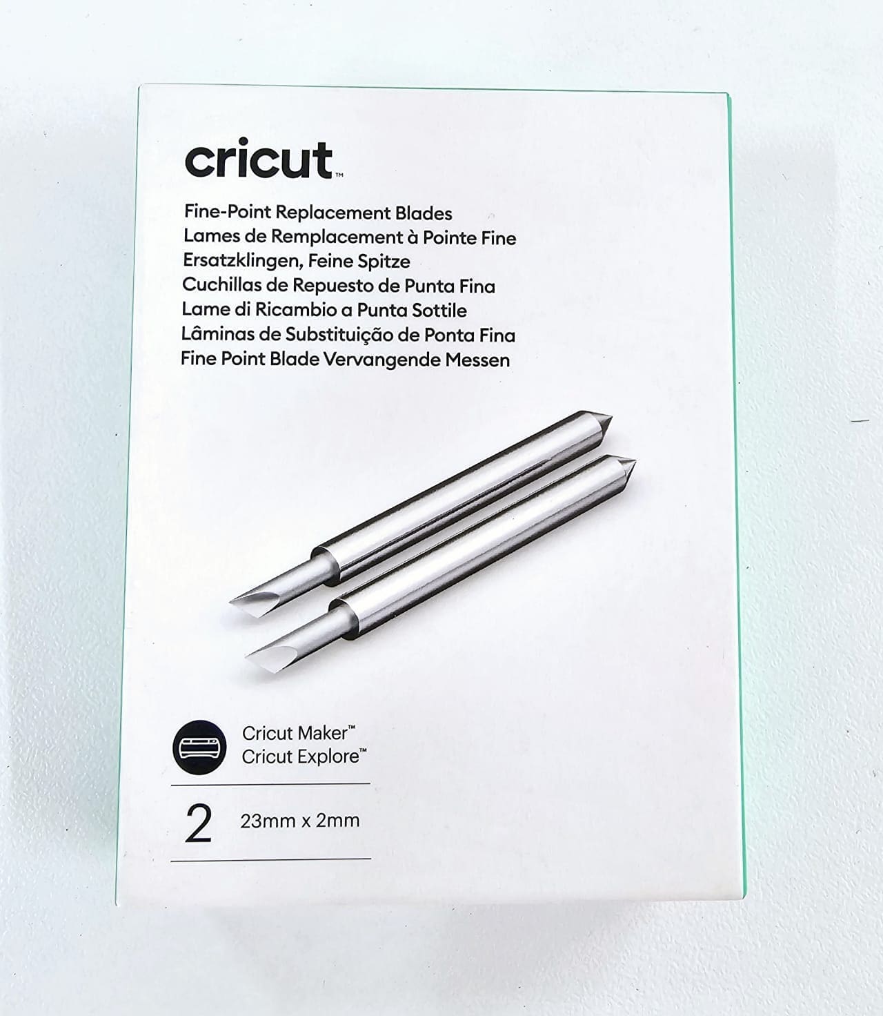 2007457 - Cricut Explore/Maker Fine-Point Replacement Blades 2-Pack
