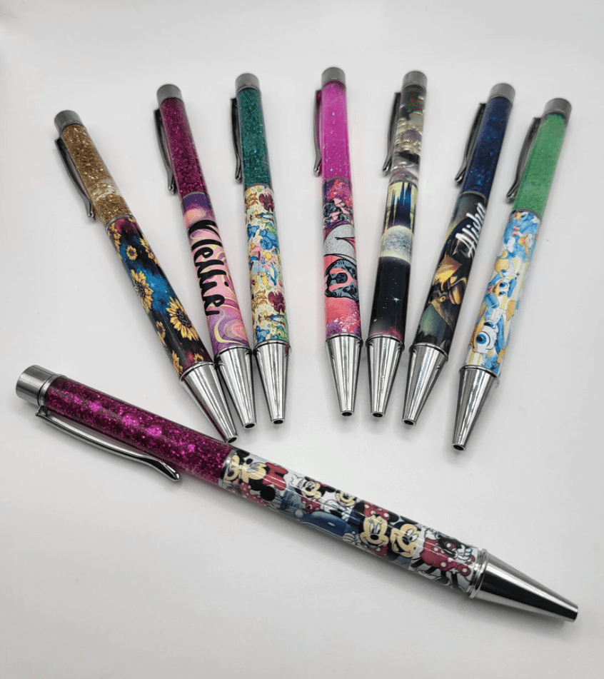 Sublimation Blanks : Snow Globe Pens (Silver & Rosegold)