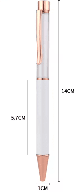 Sublimation Blanks : Snow Globe Pens (Silver & Rosegold)