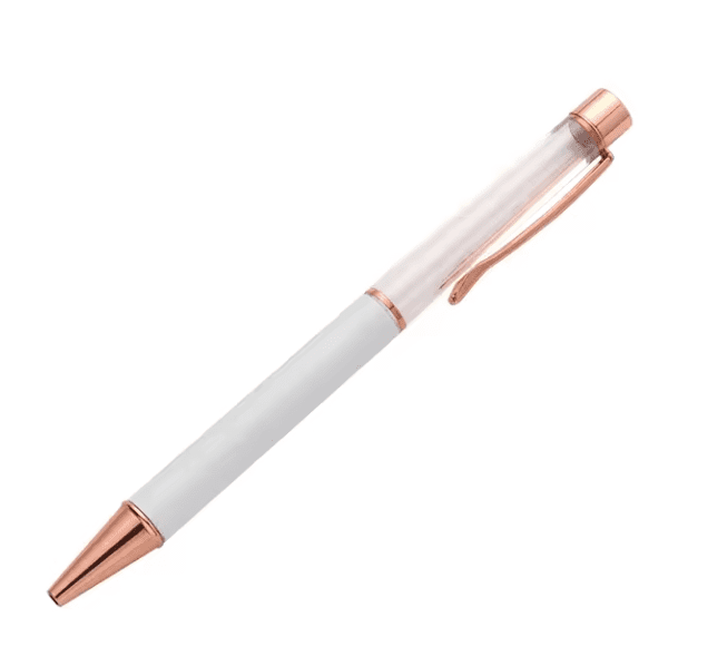 Sublimation Blanks : Snow Globe Pens (Silver & Rosegold)