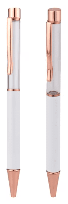 Sublimation Blanks : Snow Globe Pens (Silver & Rosegold)