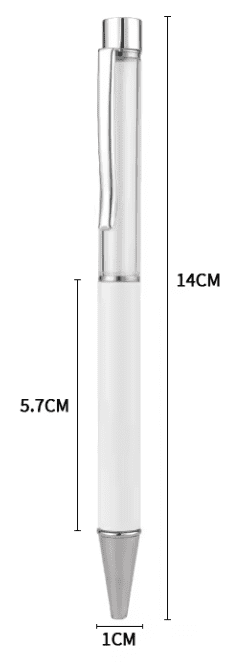Sublimation Blanks : Snow Globe Pens (Silver & Rosegold)