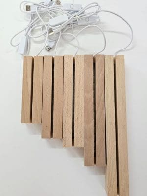 Resin & Epoxy : 3D Rectangular USB LED Wooden Base Lights/Lamps