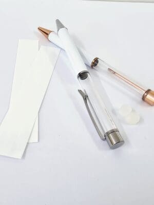 Sublimation Blanks : Snow Globe Pens (Silver & Rosegold)