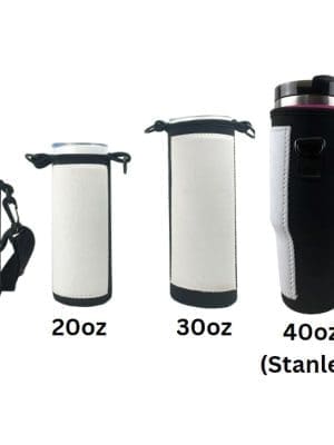 TumblerHoldersAll_Sizes Sublimation Blanks : 20 & 40oz Neoprene Tumbler Shoulder Holder