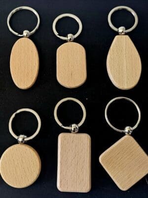Bamboo Wooden Keyrings for Engraving