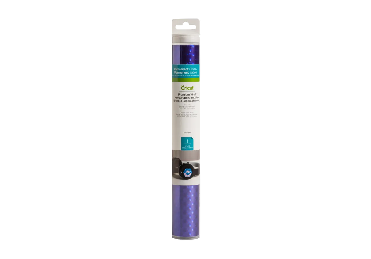 2006548 : Cricut Premium Vinyl Holo Bubbles Ultraviolet 12X48 (Maker / Explore)