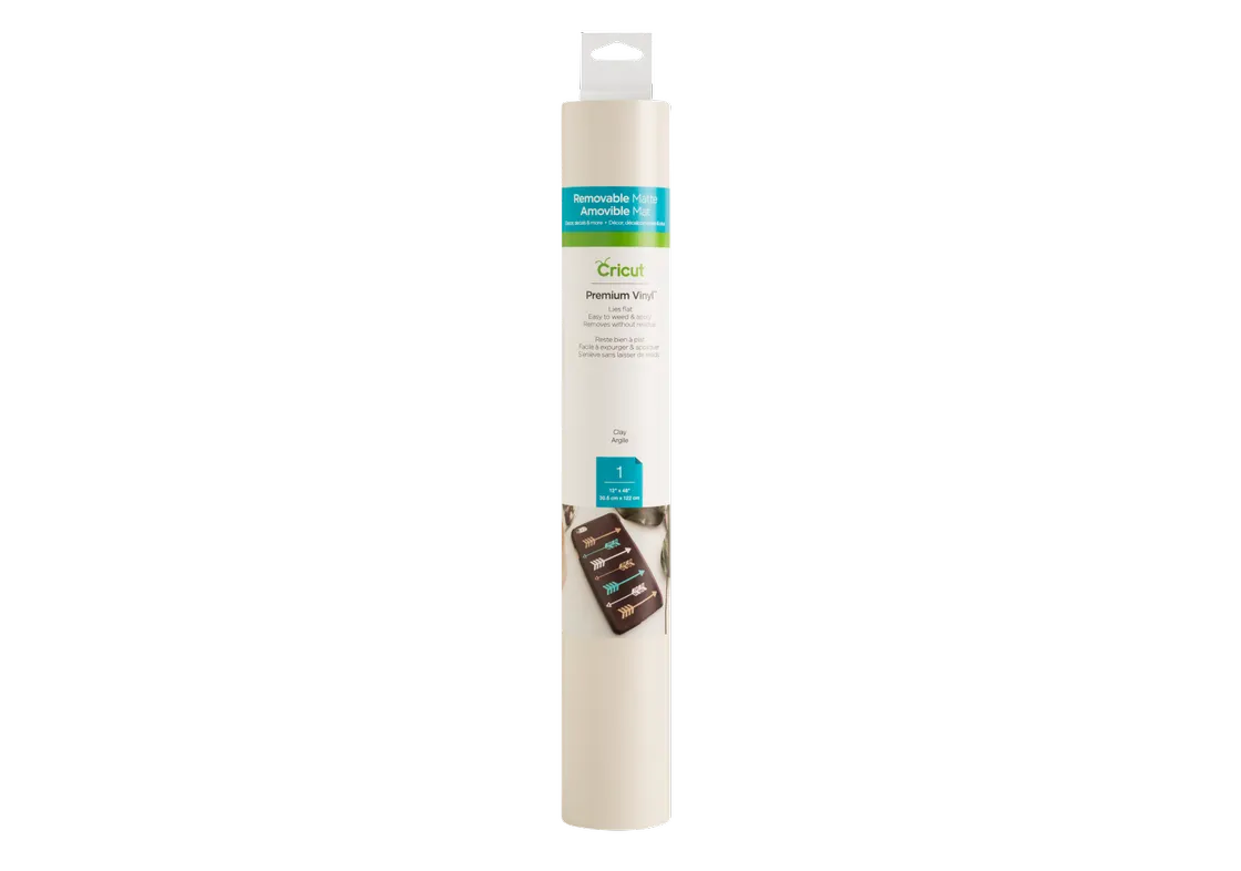2006563 : Cricut Premium Vinyl Removable Matte Clay 12X48(1) (Maker / Explore)