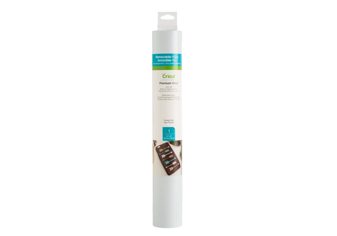 2006574 : Cricut Premium Vinyl Removable Matte Powder Blue 12X48(1) (Maker / Explore)