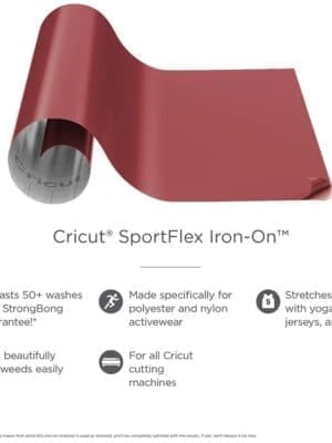 2004427 - Cricut Sportflex Iron-On 29X60cm (Wine)