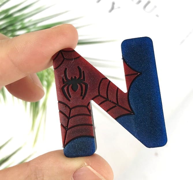 Resin & Epoxy : Alpha Spiderman Keychain Silicone Mould