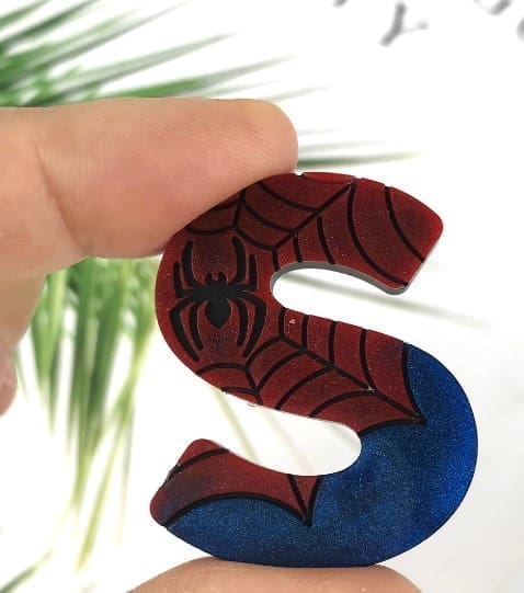 Resin & Epoxy : Alpha Spiderman Keychain Silicone Mould