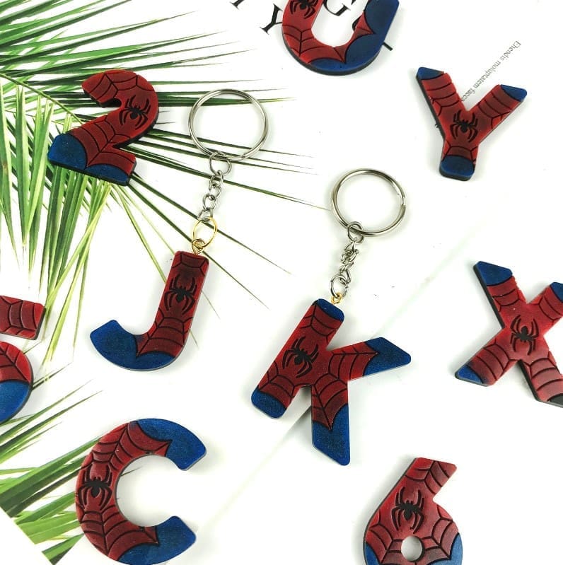 Resin & Epoxy : Alpha Spiderman Keychain Silicone Mould