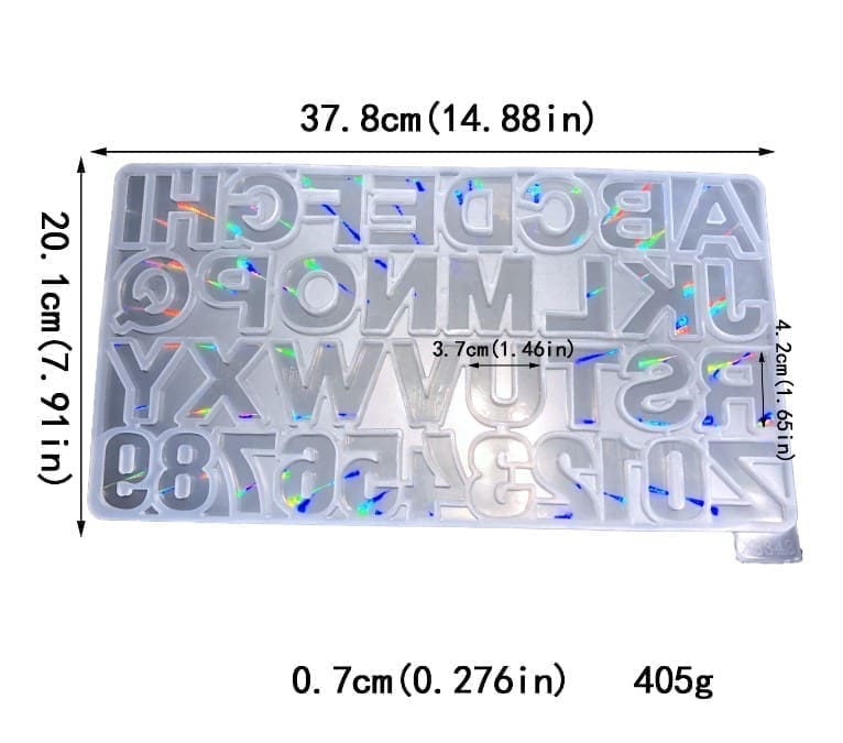 Resin & Epoxy : Alpha Holographic Keychain Silicone Mould