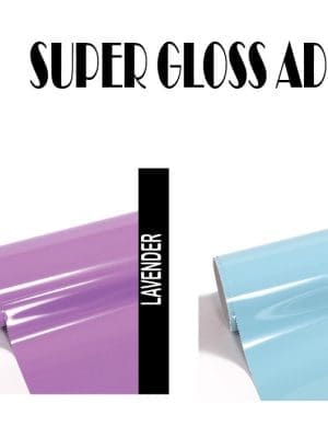 Adhesive Vinyl : 12 by 12 inch Permanent Super Glossy