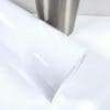 Sublimation Blanks : 20oz Straight Flat Edge Bottom Tumbler (White & Silver)