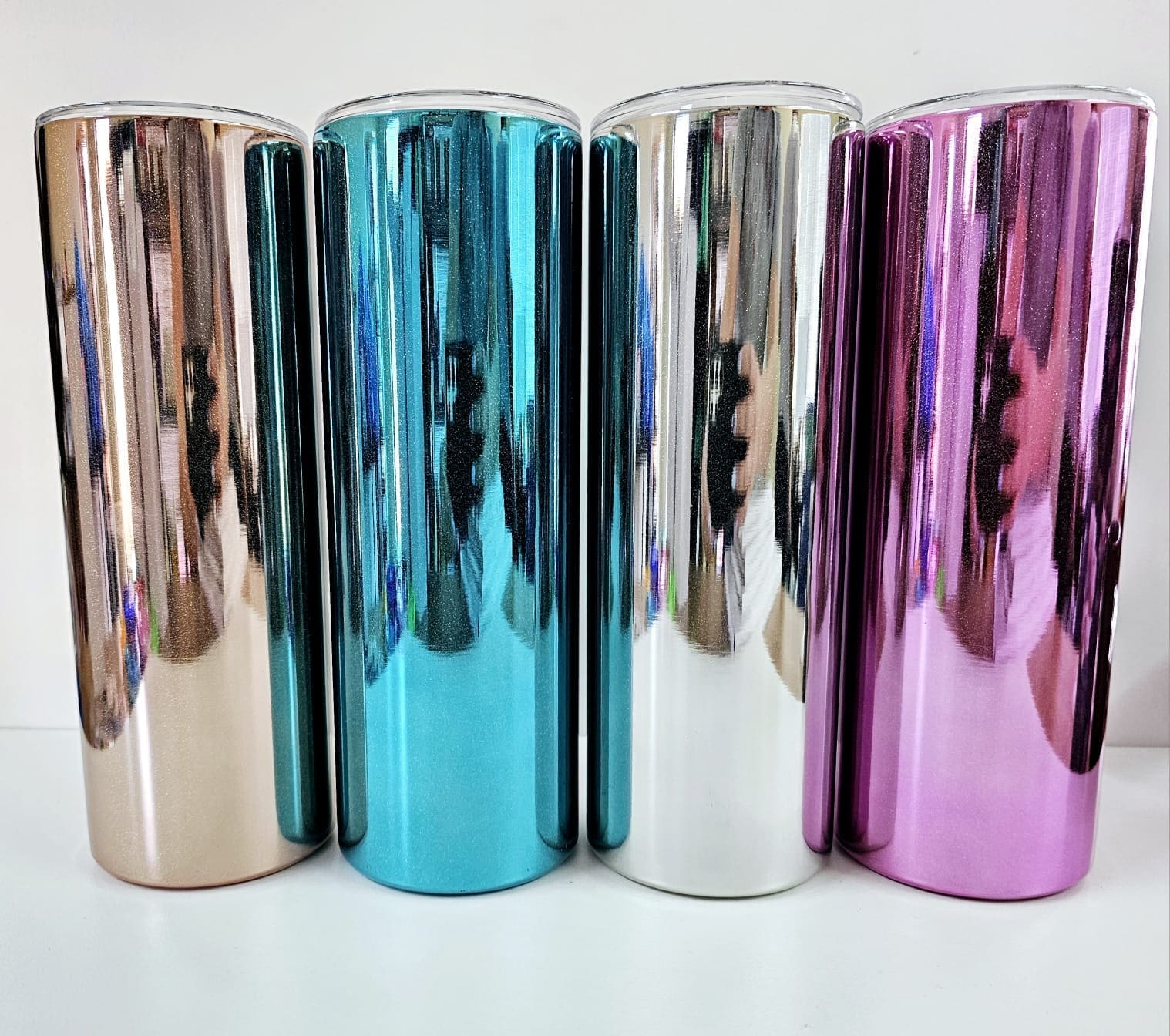 Sublimation Blanks : 20oz Glitter Mirror Tumblers