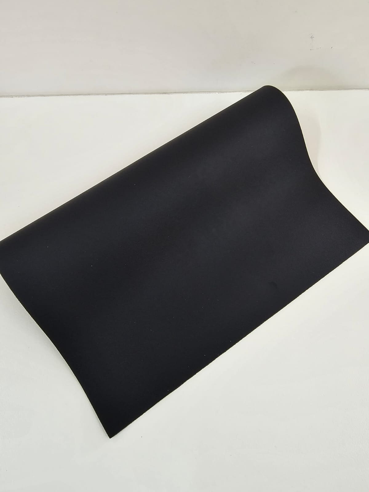 Faux Leather : 1 Piece Black Smooth